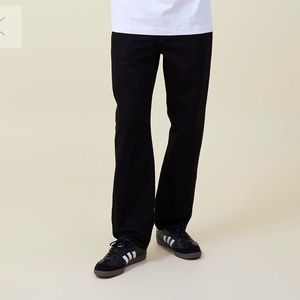 Straight Leg Baggy Black Jeans
